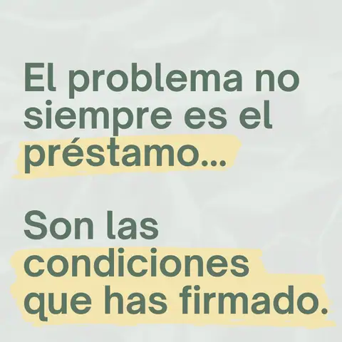 Publicación de Covelo Asociados en Instagram: Firmar un préstamo es rápido. Entender todas sus condiciones, no siempre Por eso, muchas