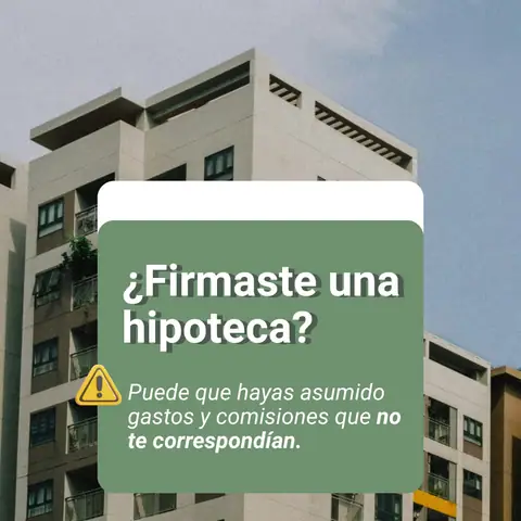 Publicación de Covelo Asociados en Instagram: Al firmar una hipoteca, muchas personas asumen una serie de gastos y comisiones sin saber 